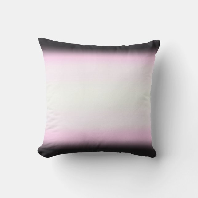 Nordic Pink Black|Pink|White Outdoor Pillow (Front)