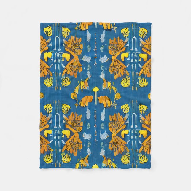 Nordic Reflections - An Ode to Svenskt Tenn Fleece Blanket (Front)