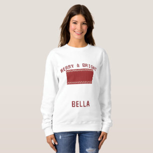 Nordic Reindeer Christmas Knit Personalized Sweatshirt