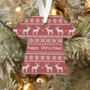 Nordic Reindeer Christmas Personalized Ornament