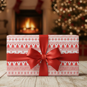Nordic Reindeer Holiday  Wrapping Paper
