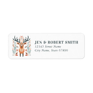 Nordic Reindeer Return Address Labels