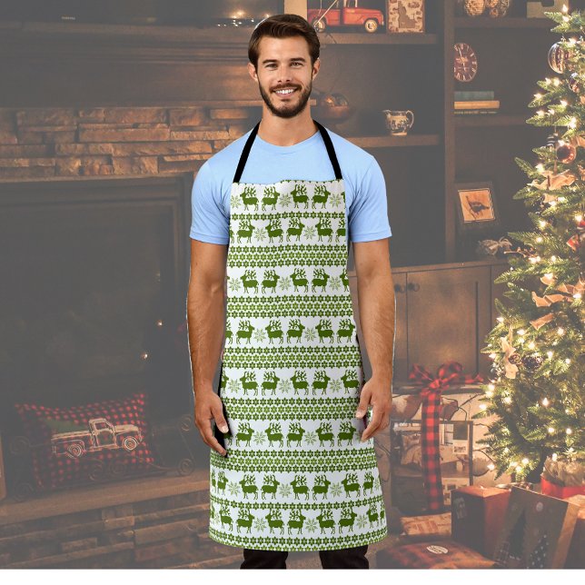 Nordic Reindeer & Snowflakes Apron (Creator Uploaded)