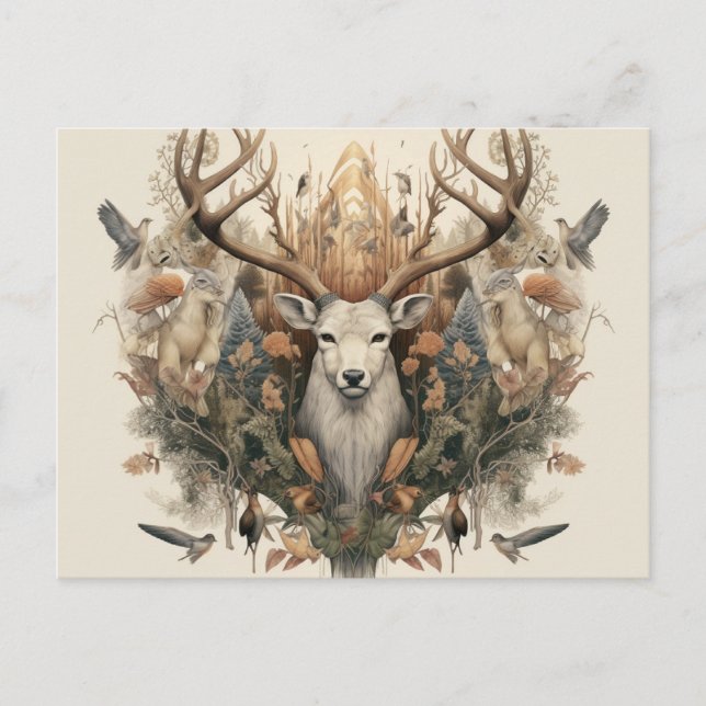 Nordic Retro Pagan Artistic Holiday Card (Front)