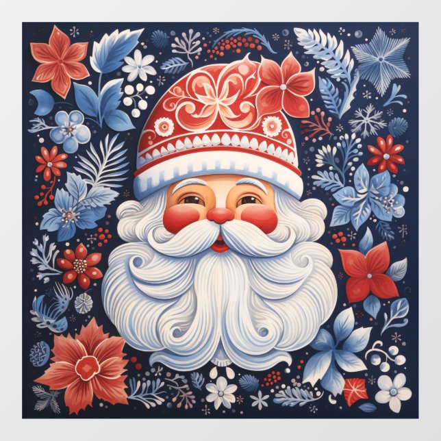 Nordic Santa Window Cling (Sheet)