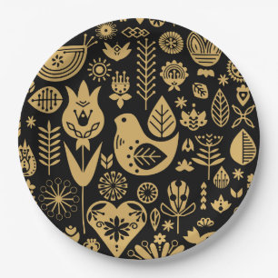 Nordic Scandinavian Christmas Decorations Paper Plate