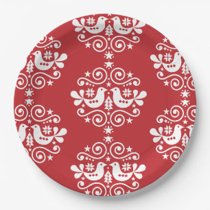 Nordic Scandinavian Christmas Decorations Paper Plate