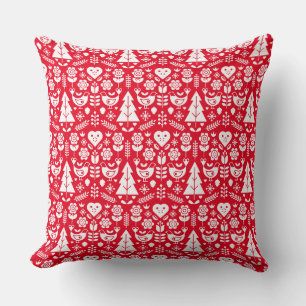 Nordic Scandinavian Christmas Decorations Throw Pillow