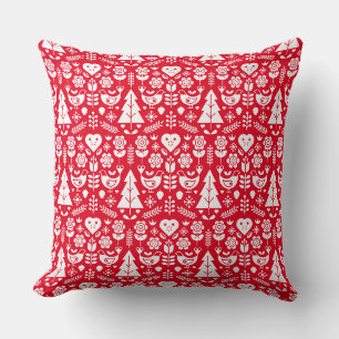 Nordic Scandinavian Christmas Decorations Throw Pillow
