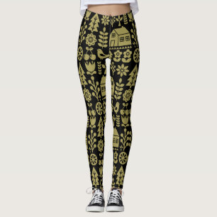 Nordic Scandinavian Christmas  Leggings