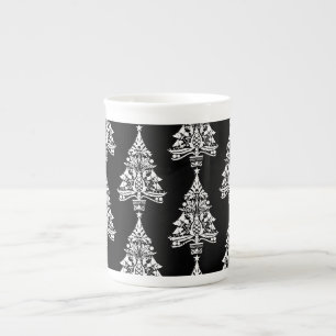 Nordic Scandinavian Christmas Tree Decorations Bone China Mug