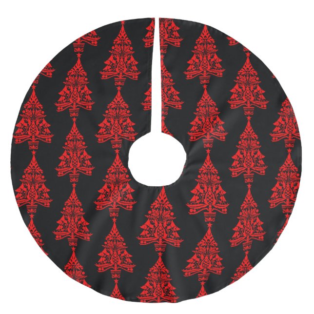 Nordic Scandinavian Christmas Tree Decorations Brushed Polyester Tree Skirt (Front)
