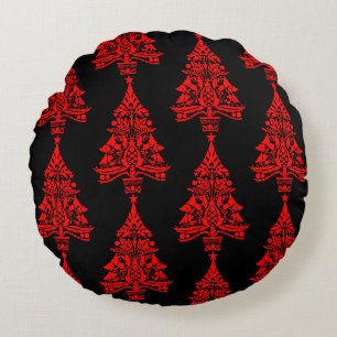 Nordic Scandinavian Christmas Tree Decorations Round Pillow