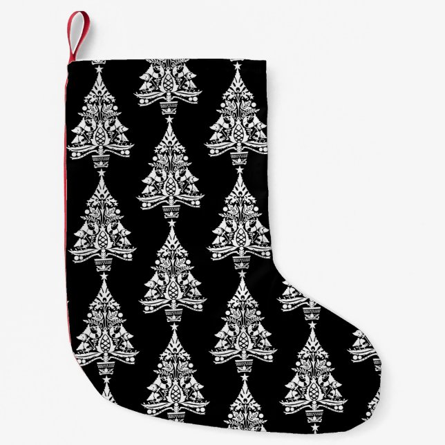 Nordic Scandinavian Christmas Tree Decorations Small Christmas Stocking (Front)