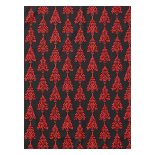 Nordic Scandinavian Christmas Tree Decorations Tablecloth (Front)