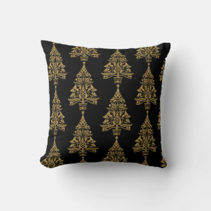 Nordic Scandinavian Christmas Tree Decorations Throw Pillow