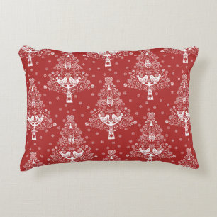 Nordic Scandinavian Christmas Tree Magic Accent Pillow