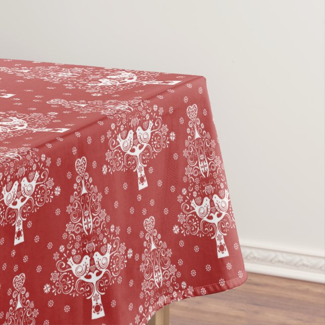 Nordic Scandinavian Christmas Tree Magic Tablecloth (In Situ)