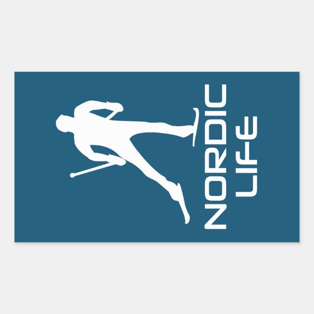 Nordic Skiing Life Sticker (Front)