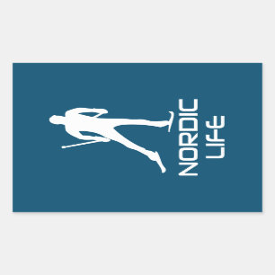 Nordic Skiing Life Sticker