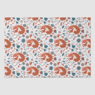 Nordic sleeping fox pattern  tissue paper