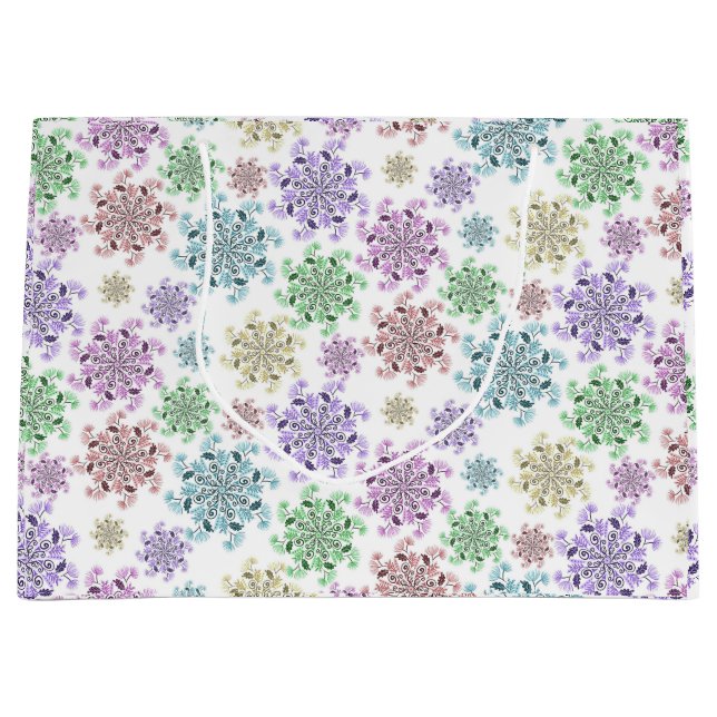 Nordic Snow Garden  Large Gift Bag (Front)