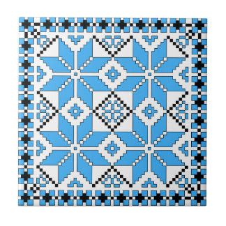 Nordic Star Tile (blue and black)
