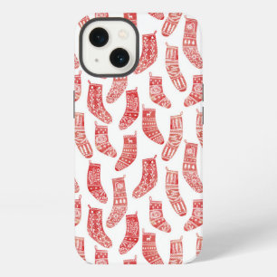 Nordic Stockings Red White iPhone 13 Case