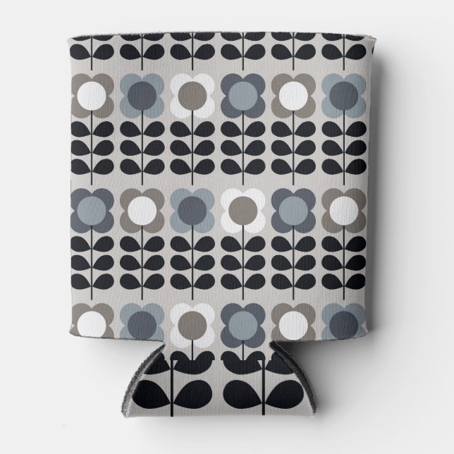 Nordic style, abstract floral pattern. can cooler (Front)