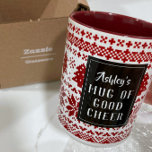 Nordic Style Christmas Sweater Personalized Two-To Two-Tone Coffee Mug<br><div class="desc">Personalize this Christmas sweater patterned large mug with your name and holiday drink of choice and keep the cheer flowing all winter long.</div>