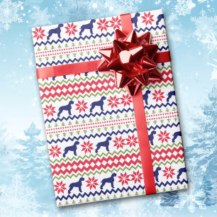 Nordic Style Giant Schnauzer Dog Christmas Wrapping Paper