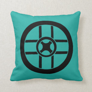 Nordic Symbol: Wheel Cross Throw Pillow