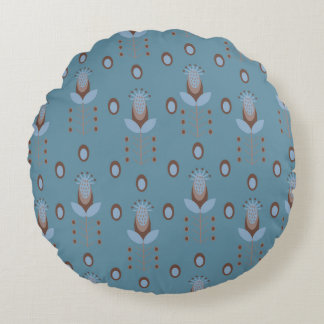 Nordic Thistle Round Pillow