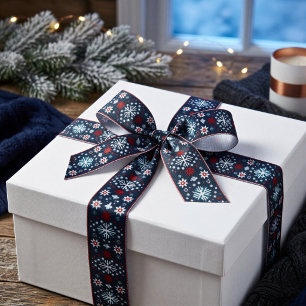 Nordic Winter Snowflake Ribbon Grosgrain Ribbon