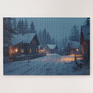Nordic Winter Village Jigsaw Puzzle