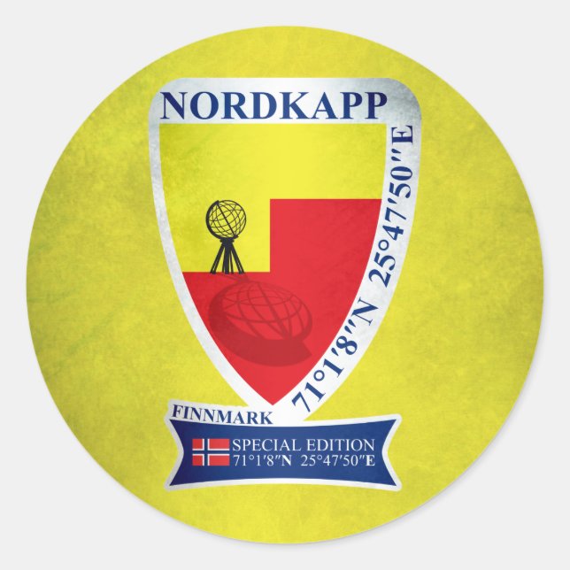 Nordkapp Classic Round Sticker (Front)