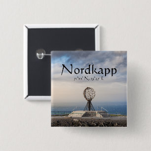 Nordkapp Norway 2 Inch Square Button