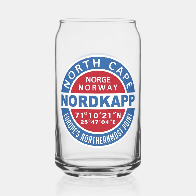 NORDKAPP Norway Can Glass (Front)
