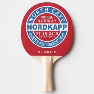 NORDKAPP Norway custom name ping pong paddle