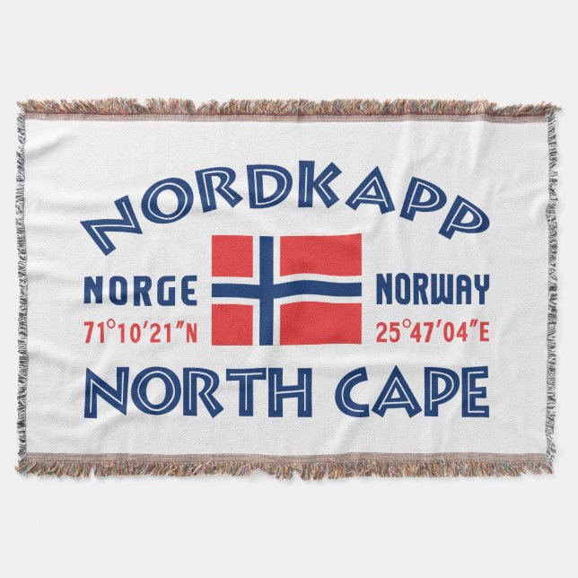 NORDKAPP Norway throw blanket (Front)