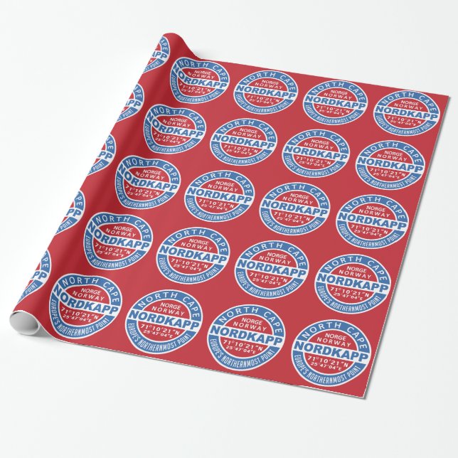 NORDKAPP Norway wrapping paper (Unrolled)