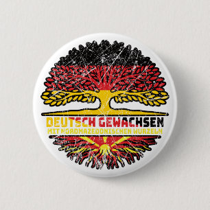 Nordmazedonien Nordmazedonisch Deutsch Deutschland 2 Inch Round Button