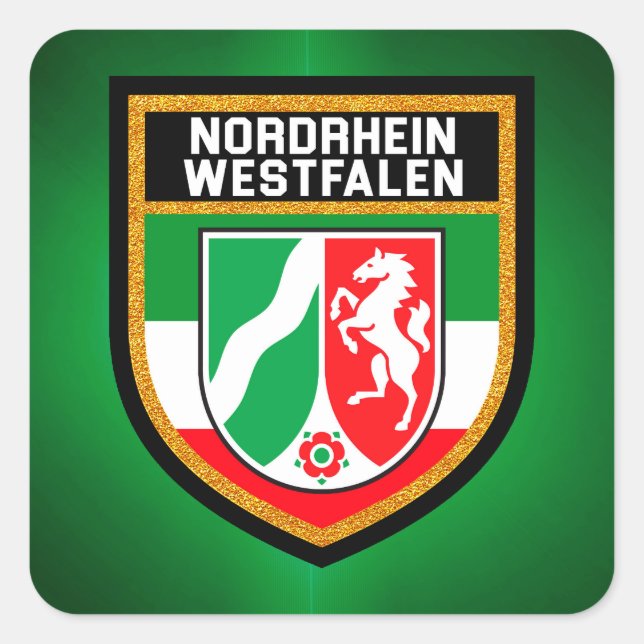 Nordrhein-Westfalen Flag Square Sticker (Front)