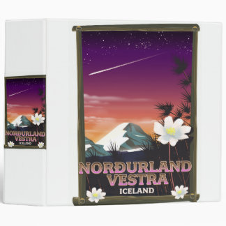 Norðurland vestra Iceland travel poster Binder