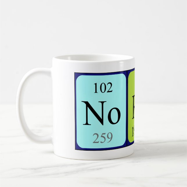 Norene periodic table name mug (Left)