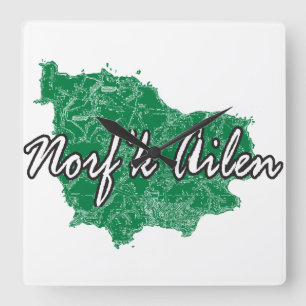 Norf'k Ailen Square Wall Clock