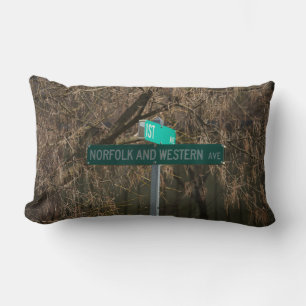 Norfolk and Western Ave, Street Sign Pillow