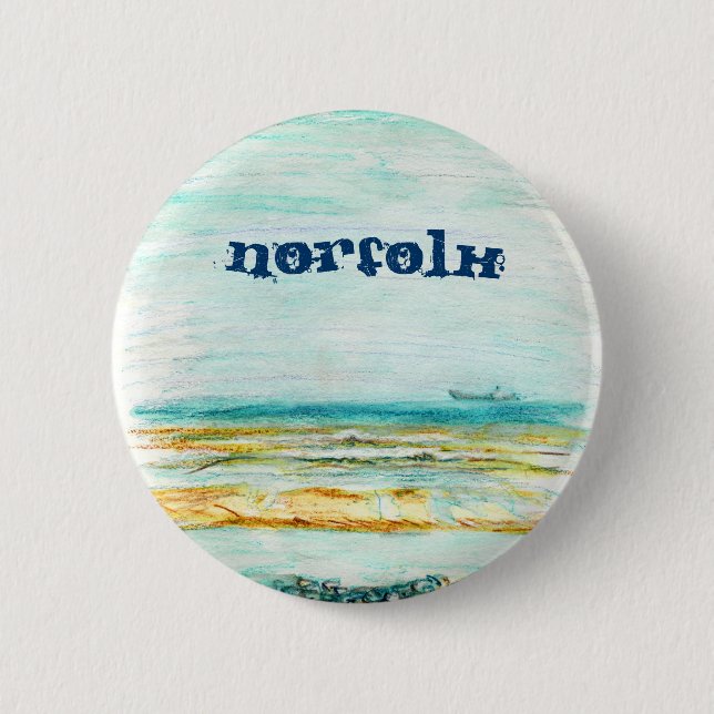 Norfolk badge 2 inch round button (Front)