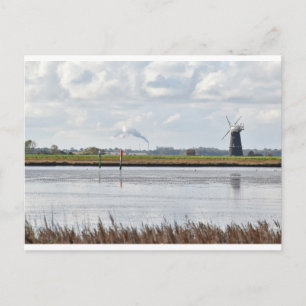 Norfolk Broads windmill postcard