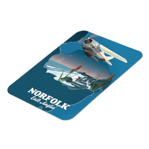Norfolk East Anglia map  Magnet